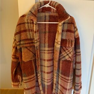 Cozy Plaid Sherpa Jacket
